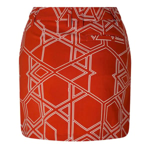 Puma Geometrische golfskort voor dames (Rood)