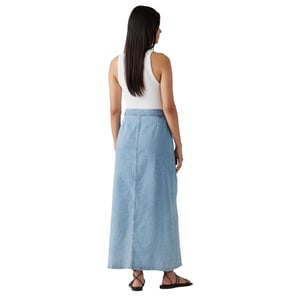 Levis Denim wikkelrok met kolomlijn voor dames (Blauw)