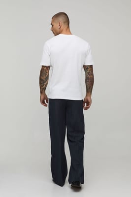 Pinstripe Slim Flared Tailored Trousers