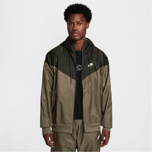 Nike Windrunner-jacka för herrar (Oliv/Svart)