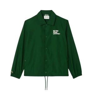 Lacoste Heren Waterafstotende Coach Jacket (Groen)