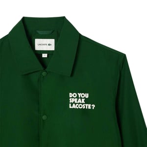 Lacoste Heren Waterafstotende Coach Jacket (Groen)