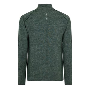 Castore Fleece-top met kwartritssluiting voor heren, met lichaamsgerichte pasvorm (Dennenhout/Grijs)