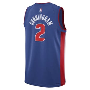 Nike Cunningham Detroit Pistons basketbalshirt voor kinderen (Blauw)