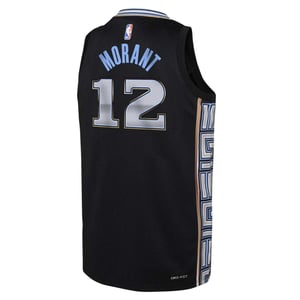 Nike Morant Memphis Grizzlies basketbalshirt voor kinderen (Zwart)