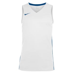 Nike Basketbalshirt voor kinderen met V-hals en zonder mouwen (Wit/royaal blauw)