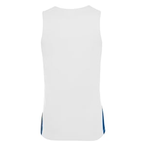 Nike Basketbalshirt voor kinderen met V-hals en zonder mouwen (Wit/royaal blauw)