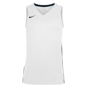Nike Basketbalshirt voor kinderen met V-hals en zonder mouwen (Wit/zwart)