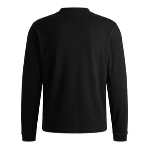 Hugo Heren-T-shirt met hoge kraag en lange mouwen (Zwart)