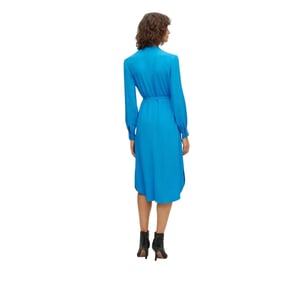 Boss Dibanorah midi-shirtjurk met V-hals en lange mouwen voor dames (Helder Blauw)