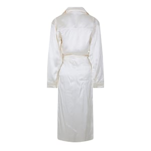 Off White Womens/Ladies Chine Satin V Neck Wrap Dress (White)