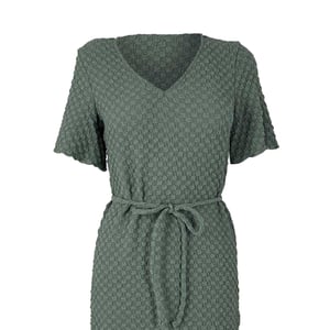 Vero Moda Dames Bubble V-hals Midi Jurk (Balsam Groen)