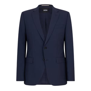 Boss Heren Jeckson Patroon Eengestreepte Regular Blazer (Blauw)