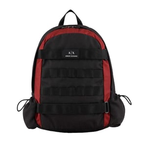 Armani Exchange Nylon rugzak (Zwart/Rood)