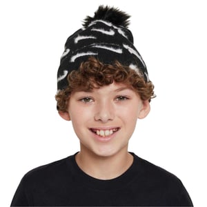 Nike Kinder/Kinder Pom Pom muts (Zwart/Wit gemêleerd)
