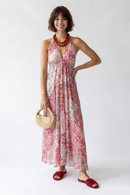 Paisley Halter Maxi-jurk