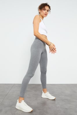 Hoge Taille Katoenen Elastaan Leggings