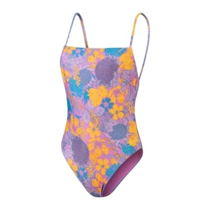 Speedo Eendelig badpak met bloemenpatroon voor dames (Paars/Geel)