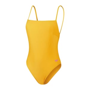 Speedo Eendelig zwempak voor dames met geborduurd logo (Geel)