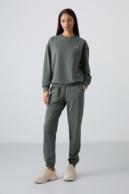 Oversized Crew Neck Sweatshirt en Broek Set