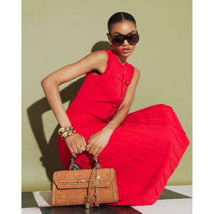 River Island Womens Maxi Dress Red Pointelle