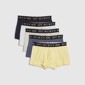 River Island Mens Multi Colour Mcmxii Pack Of 5 Trunks