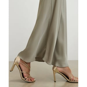 River Island Womens Sandals Gold Strappy Heeled
