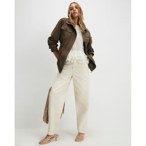 River Island Womens Jacket Khaki Utility Funnel