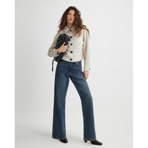 River Island Womens Overshirt Stone Faux Suede