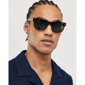 River Island Mens Brown Tortoiseshell Wayfarer Sunglasses