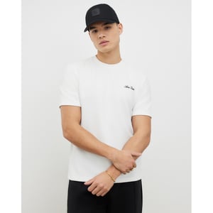 River Island Mens T-shirt White Slim Fit Textured Ame Saint