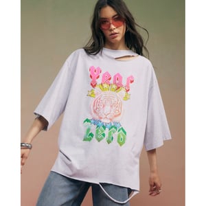 River Island Womens Grey Year Zero Tiger Boyfriend Fit T-shirt