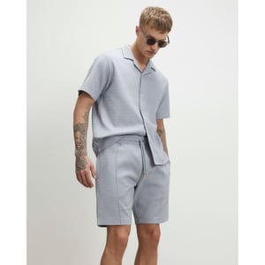 River Island Mens Blue Slim Fit Jacquard Textured Shorts