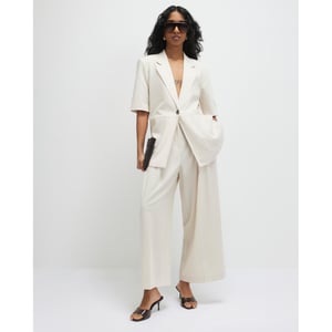 River Island Womens Trousers Beige Ankle Grazer Tailored