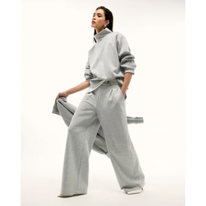River Island Womens Wide Leg Trousers Grey Tailored