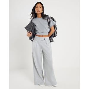 River Island Womens Trousers Petite Grey Tailored