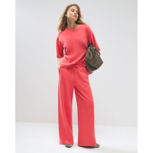 River Island Womens Joggers Orange Premium Drawstring Wide Leg
