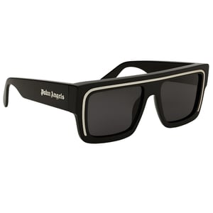 Accessories Palm Angels Salton Rectangle Sunglasses in Black Dark Grey