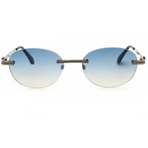 Accessories Palm Angels Crystal Rectangle Sunglasses in Gold/Grdnt Blue