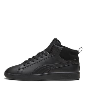 Men's Puma Smash 3.0 Mid Water Resistant Low Top Trainers in Black/Grey