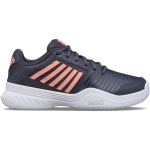 Girls K-Swiss Swiss Court Express Omni in Gray/Peach/Wht