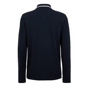 Boss Heren Plisy poloshirt met lange mouwen (Marine)