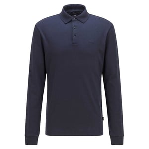 Boss Pado 30 långärmad polotröja för herrar (Marinblått)