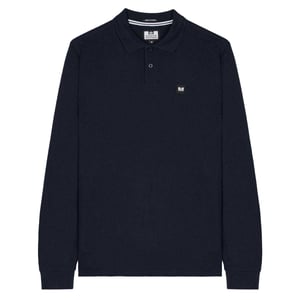 Weekend Offender Herenpoloshirt met lange mouwen (Marine)