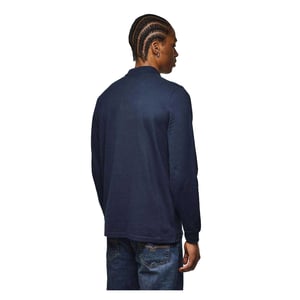 Weekend Offender Herenpoloshirt met lange mouwen (Marine)