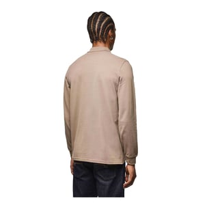 Weekend Offender Herenpoloshirt met lange mouwen (Zand)