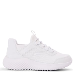 Girls Skechers Brisk Burst Slip On Trainers Unisex Kids in White