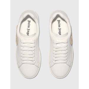 Women's Palm Angels New Teddy Bear Tennis Court Trainers in White Brown