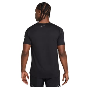 Nike Herr Miler Swoosh Dri-FIT UV Skydd T-Shirt (Svart/Reflekterande)