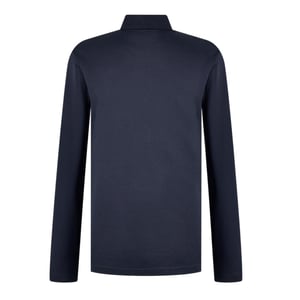 Boss Mannen Pirol Logo Lange Mouwen Polo Shirt (Donkerblauw)